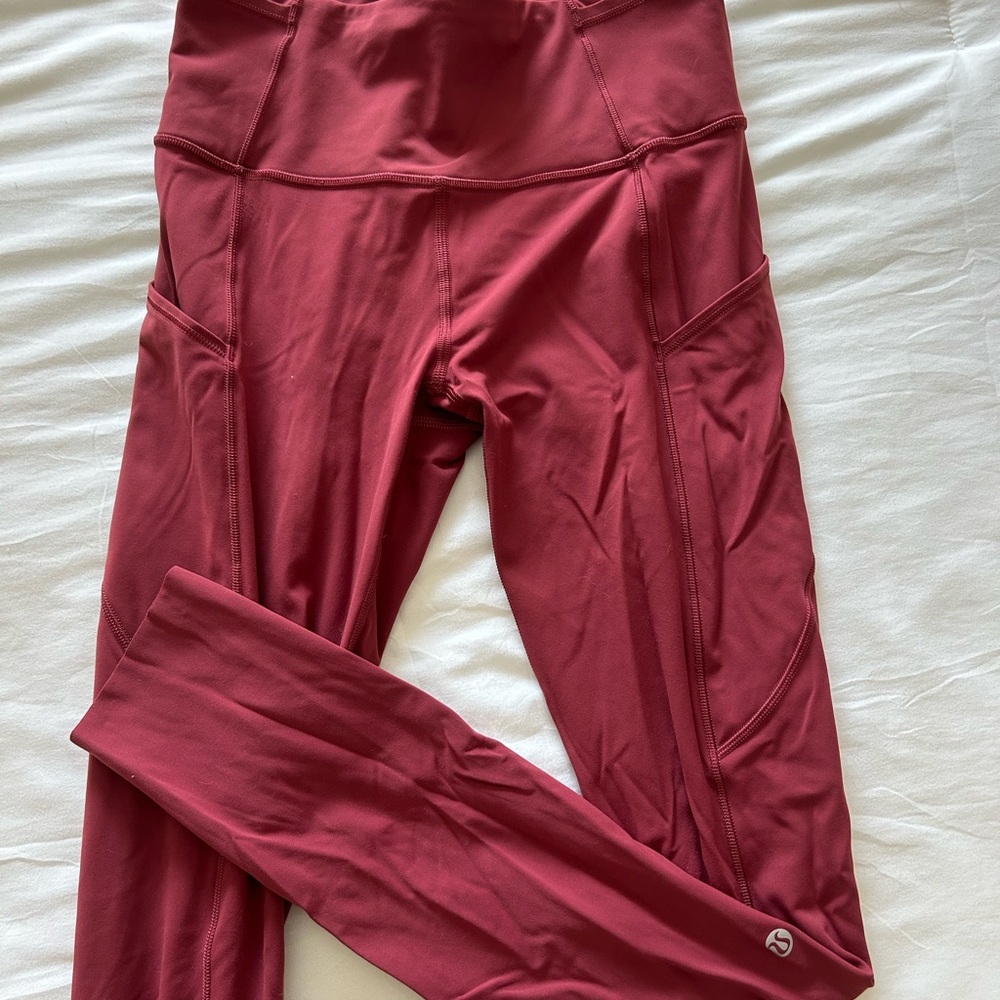 Maroon Lululemon Leggings